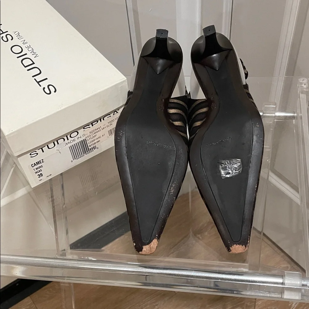 Studio Spiga Via Spiga Made in Italy Camez T. Moro Incas Striped Women's Heels